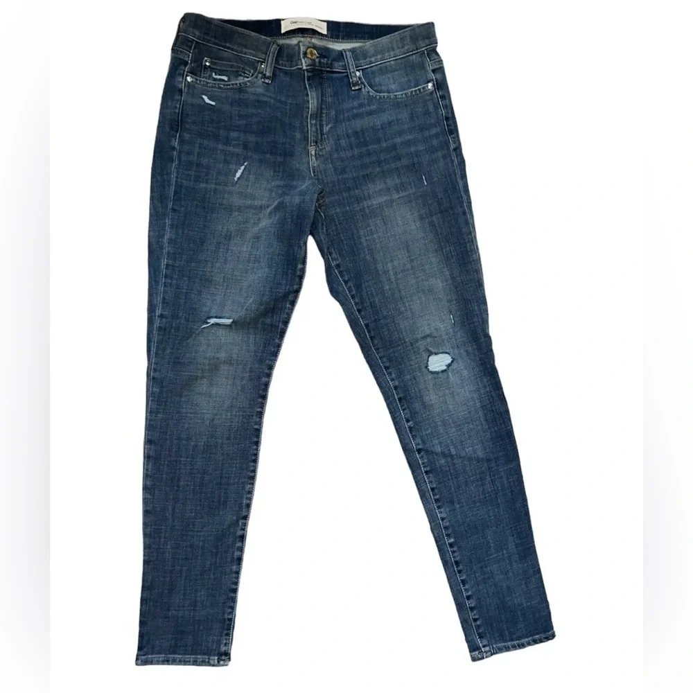 Gap 1969 Womens Size 30R True Skinny Distressed Blue Jeans